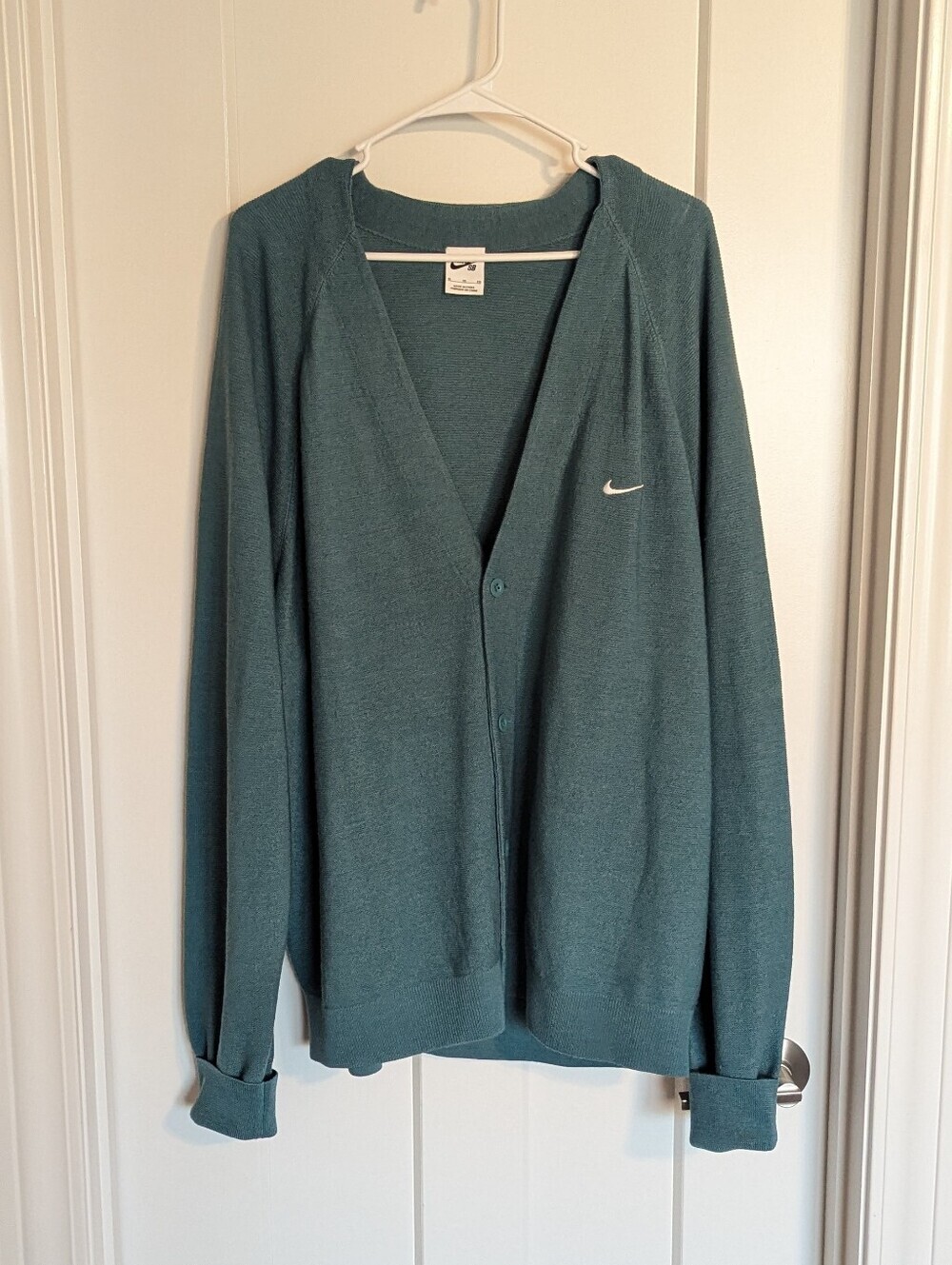 Nike SB Men's Wool Blend Cardigan - Mineral Teal sz XL